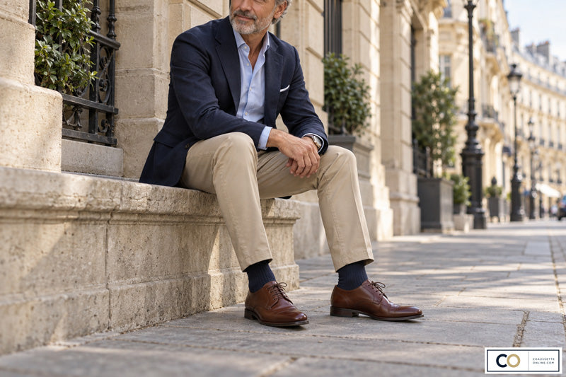 Quelles chaussettes porter avec des mocassins pour homme ?