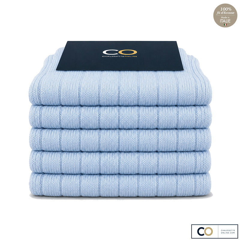 Bouquet de 5 paires de chaussettes bleu layette pour homme