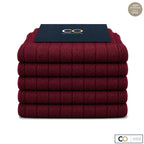 Bouquet de 5 paires de chaussettes bordeaux lie de vin pour homme