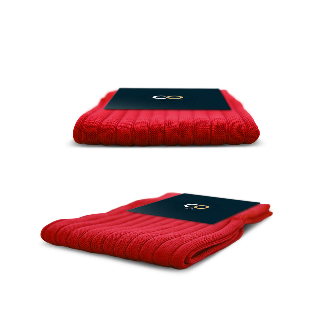Chaussettes Rainier, rouge coquelicot