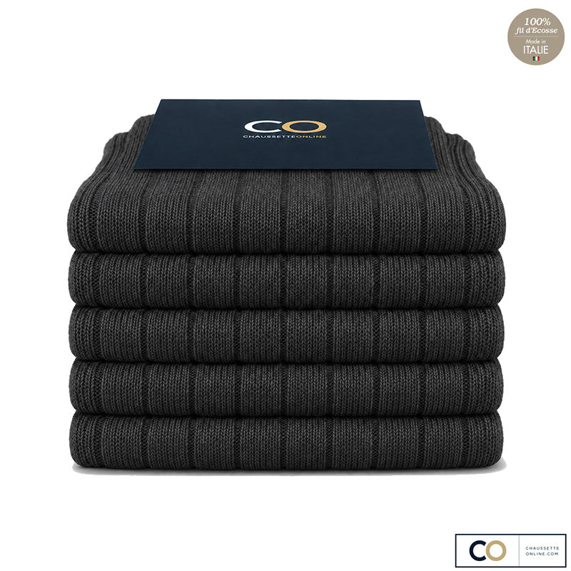 Bouquet de 5 paires de chaussettes gris acier pour homme