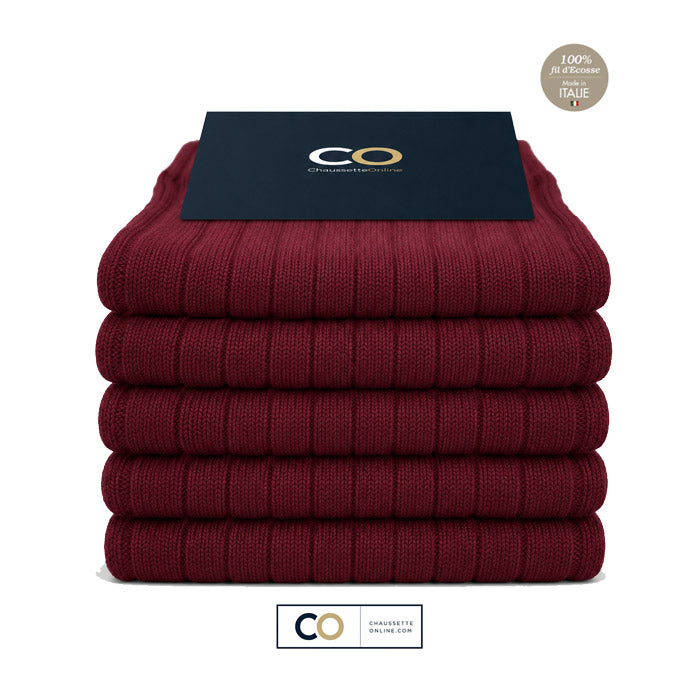 Chaussettes Babel, Bordeaux lie de vin