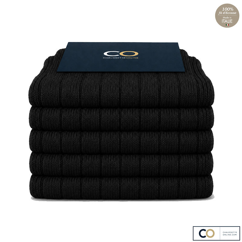 Bouquet de 5 paires de chaussettes noires pour homme