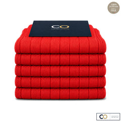 Bouquet de 5 paires de chaussettes rouges pour homme