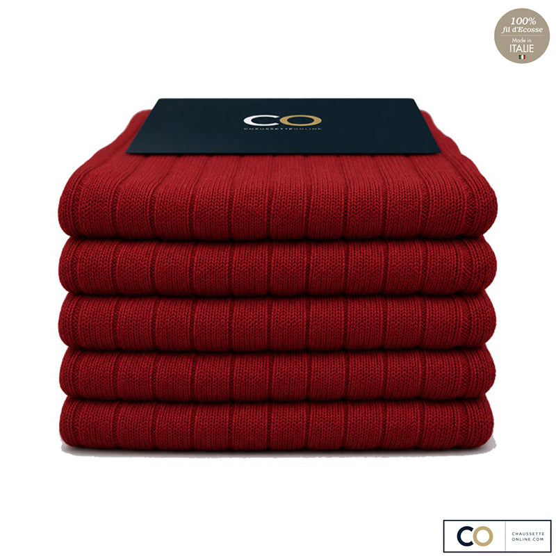 Chaussettes Rubis, Rouge foncé