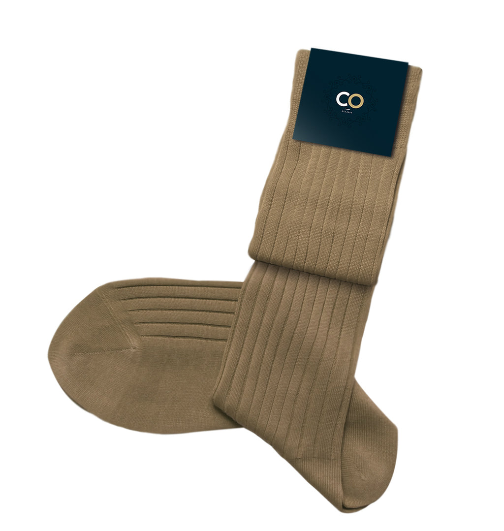 Chaussettes Bacchus, Beige sable mouillé