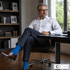Bouquet de 5 paires de chaussettes bleu roi pour homme