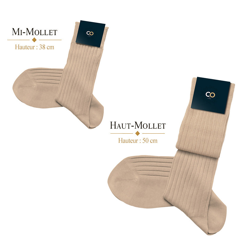 Chaussettes Babel, Beige mastic